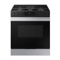 Fogão samsung 5 bocas série 3 com wifi e air fry em aço inox 170l 127v nsg6dg8300sraz
