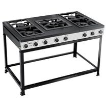 Fogão Semiindustrial imperador 5 Queimadores sem forno preto/branco