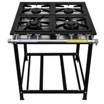 Fogão Serv Kenok 4 Bocas 2 Duplas Baixa Pressão FBSE4B.820