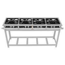 Fogão Serv Kenok 4 Bocas Duplas Baixa Pressão FBSE4BL.881