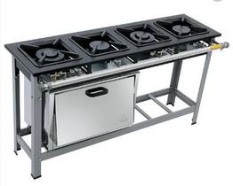 Fogão Stori Inox 304 4 Bocas com Forno M12 Metalmaq