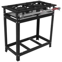 Fogão Super 40 Kenok 2 Bocas Simples Alta Pressão FASU2B.413