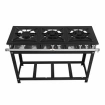 Fogão Super 40 Kenok 3 Bocas 2 Duplas Baixa Pressão FBSU3B.133