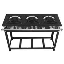 Fogão Super 40 Kenok 3 Bocas Duplas Baixa Pressão FBSU3B.132