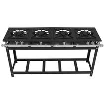 Fogão Super 40 Kenok 4 Bocas Duplas em Linha Baixa Pressão FBSU4B.137