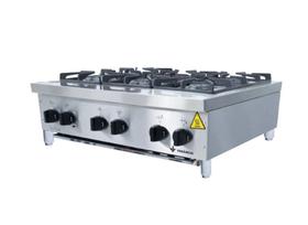 Fogão Venâncio Don Bidone Gás Industrial Inox Cooktop FDB6M