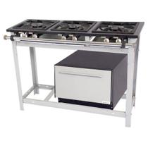 Fogão Venâncio Extra 3 Bocas Duplas e com Forno Fogão Venâncio Extra 3 Bocas Duplas e com Forno