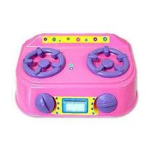 Fogãozinho Infantil Plástico 21 Cm 2 Bocas Coisas de Menina Cores Sortidas, Altimar