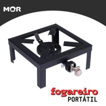 Fogareiro 1 Boca à Gás Portátil para Camping ou Uso Doméstico Versátil Leve e Econômico com Chama Regulável