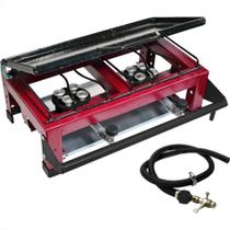 Fogareiro 2 Bocas Roa Mini Com Chapa 501019 Fogareiro 2 Bocas Roa Mini Com Chapa 501019