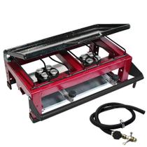 Fogareiro 2 Bocas Roa Mini com Chapa 501019 Fogareiro 2 Bocas Roa Mini com Chapa 501019