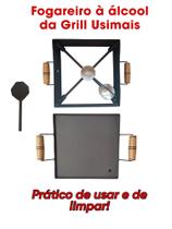 Fogareiro a álcool, com chapa, 1 boca, Grill Usimais, modelo 2022/23 Fogareiro a álcool, com chapa, 1 boca, Grill Usimais, modelo 2022/23