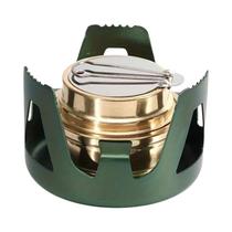 Fogareiro a Álcool De Latão Eficiente Com Regulador De Chama, Fogão De Acampamento Com Armazenamento