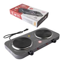Fogareiro Duas Bocas Elétrico Portátil De Mesa 110v Ou 220v Fogareiro Duas Bocas Elétrico Portátil De Mesa 110v Ou 220v