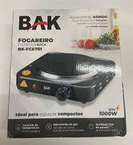 Fogareiro Elétrico 1 boca BAK bk-FCE701 127v 1000w 5 estagios de temperatura