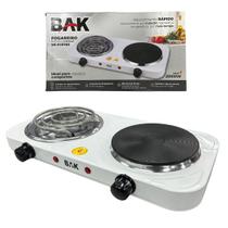 Fogareiro Elétrico 110v Cooktop Indução 2000w 2 Bocas Bak BK-FCE703-110 Branco