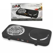 Fogareiro Elétrico 110v Cooktop Indução 2000w 2 Bocas Bak BK-FCE703-110 Preto