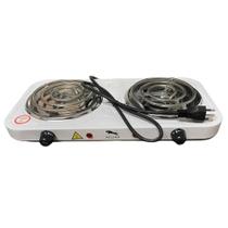 Fogareiro Elétrico Fogão Cooktop Portátil 2 Bocas Espiral 220 Volts e 2000W Watts de Potência Com 5 Temperaturas Camping Prático e Fácil Futuro Casa Fogareiro Elétrico Fogão Cooktop Portátil 2 Bocas Espiral 220 Volts e 2000W Watts de Potência Com 5 Temperaturas Camping Prático e Fácil Futuro Casa
