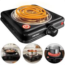 Fogareiro Elétrico Portátil 1000W 220V 1 Boca Fogão Temperatura Ajustável 80C a 500C