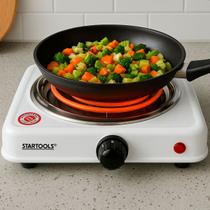 Fogareiro Elétrico Portátil 127V Fogão com Potência 1.000W e Controle de Temperatura de 80C a 500C