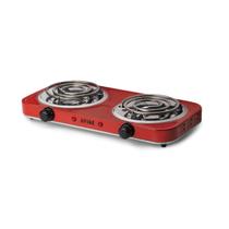 Fogareiro Elétrico Portátil 2 Bocas 2000 Watts 127v Vermelho