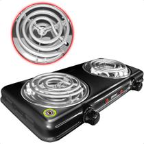 Fogareiro Elétrico Portátil 2 Bocas 2000W 220V Fogão Cook Top Camping Fogareiro Elétrico Portátil 2 Bocas 2000W 220V Fogão Cook Top Camping