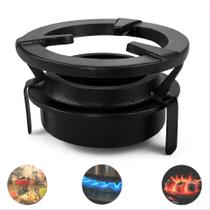 Fogareiro Espiriteira Portátil a Álcool com Abafador Camping, Pesca e Sobrevivência Compacto e Leve