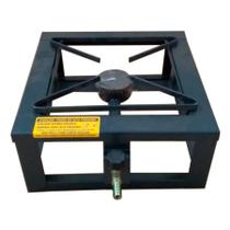 Fogareiro Fogão 1 Boca 20 cm Gás Alta Pressão Grelha de Aço - mr Fogões