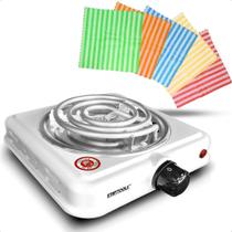Fogareiro Fogão Cook Top 127v Elétrico Portátil 1000w Com Paninhos Flanela Pano Microfibra Fogareiro Fogão Cook Top 127v Elétrico Portátil 1000w Com Paninhos Flanela Pano Microfibra