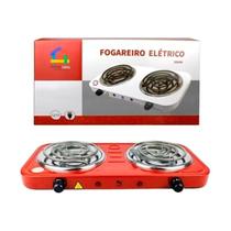 Fogareiro Fogão Elétrico 2Bocas 2000w Portátil Color Camping