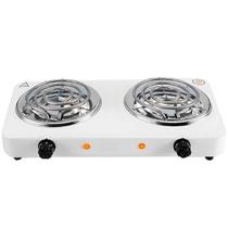 Fogareiro Fogão Elétrico Portátil 2 Bocas Hot Plate 2000W 220v Branco