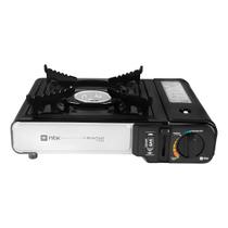 Fogareiro horizontal 1 boca flontier flex ntk aço esmaltado preto com maleta