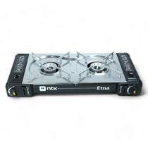 Fogareiro Horizontal 2 Bocas Etna 63Cm Aço Inox Nautika