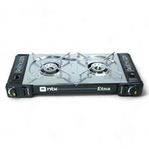 Fogareiro Horizontal 2 Bocas ETNA 63cm em Aço Inoxidável Com Sistema de Regulagem Nautika