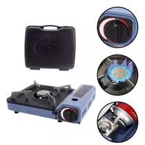 Fogareiro P/ Camping Pesca Fogão A Gás Portátil 1 Boca Azul Fogareiro P/ Camping Pesca Fogão A Gás Portátil 1 Boca Azul