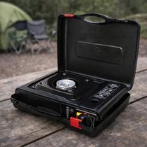 Fogareiro portátil gás butano camping acendimento automático com maleta regulagem de chama para viagem pesca trilha cozinha portátil Fogareiro portátil gás butano camping acendimento automático com maleta regulagem de chama para viagem pesca trilha cozinha portátil
