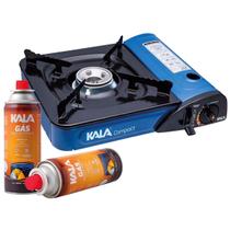 Fogareiro Portátil Mini Fogão Camping Kala 864307 + 2 Refil