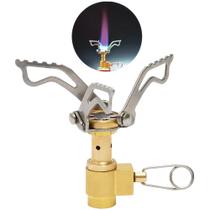 Fogareiro Portátil Nano Dobrável Compacto Regulador De Chama Pesca Camping