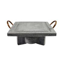 Fogareiro Réchaud G E Chapa Quadrada 25X25Cm Pedra Sabão. Fogareiro Réchaud G E Chapa Quadrada 25X25Cm Pedra Sabão.