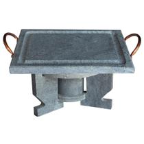 Fogareiro Réchaud G E Chapa Quadrada 25X25Cm Pedra Sabão Fogareiro Réchaud G E Chapa Quadrada 25X25Cm Pedra Sabão