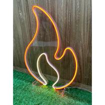 Fogueira de acrílico de 3mm de led neon vermelho com branco quente nas medidas 30cm 40cm 50cm