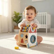 Foguete de Atividades Brinquedo Educativo em Madeira para Estimular Desenvolvimento Foguete de Atividades Brinquedo Educativo em Madeira para Estimular Desenvolvimento