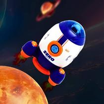 Foguete Espacial Laranja Colecionável e Educativo Astronauta