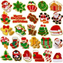 FOGWOWO, 50 peças de adesivos autoadesivos de chenille de Natal FOGWOWO, 50 peças de adesivos autoadesivos de chenille de Natal