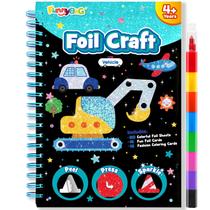 Foil Art Craft Activity FUNNYB&G para crianças com 80 folhas de alumínio