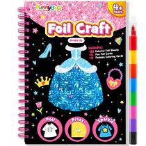 Foil Art Craft Activity FUNNYB&G para crianças com 80 folhas de alumínio