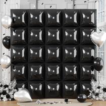 Foil Balloon Wall Froova Black Square 25 unidades para decoração de festas Foil Balloon Wall Froova Black Square 25 unidades para decoração de festas
