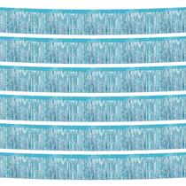 Foil Fringe Garland Metallic Tinsel Streamers, 10 pés, pacote com 6 Foil Fringe Garland Metallic Tinsel Streamers, 10 pés, pacote com 6