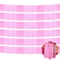 Foil Fringe Garland Metallic Tinsel Streamers, 10 pés, pacote com 6 Foil Fringe Garland Metallic Tinsel Streamers, 10 pés, pacote com 6