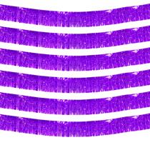 Foil Fringe Garland Metallic Tinsel Streamers, 10 pés, pacote com 6 Foil Fringe Garland Metallic Tinsel Streamers, 10 pés, pacote com 6